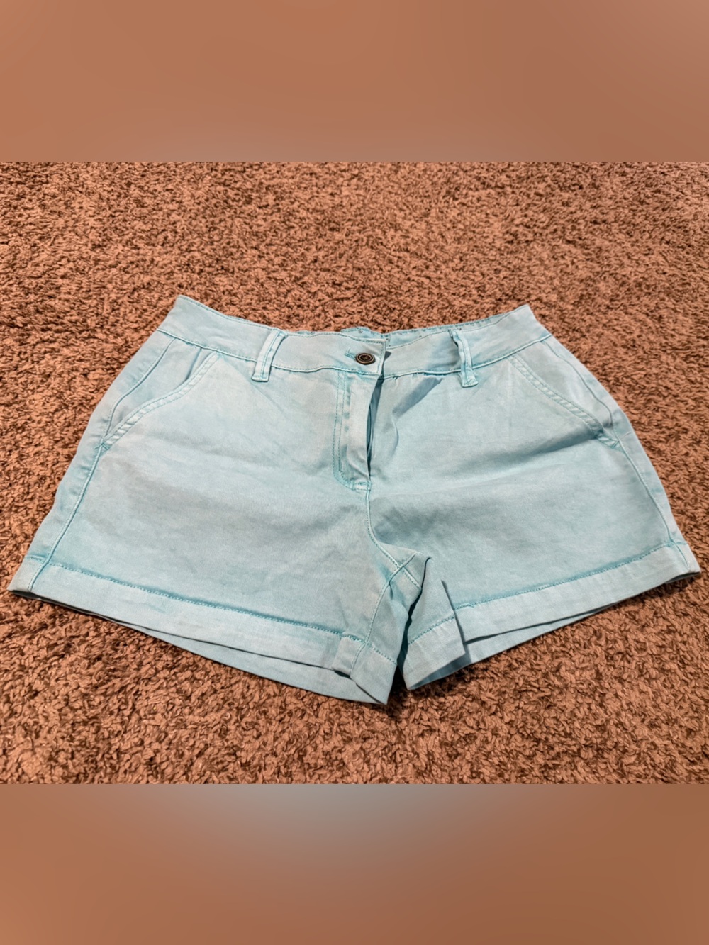 Women’s turquoise cotton shorts size 6